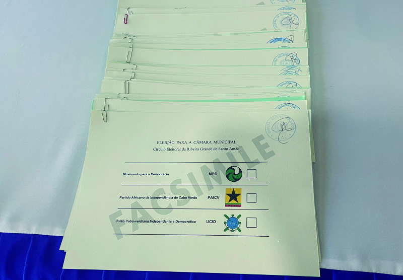 Fac-similes dos boletins de voto